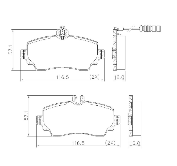 PASTILLA DE FRENO MERCEDES BENZ CLASE A 160 99/... /190 00/...