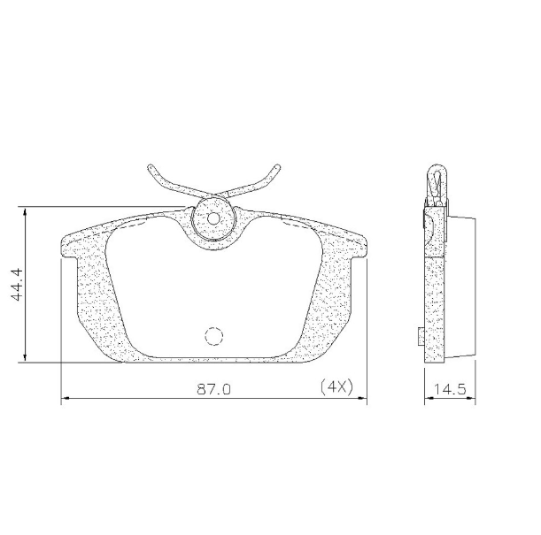 PASTILLA DE FRENO TRASERA ALFA ROMEO 33/145/155/164 - FIAT TIPO - BARCHETTA