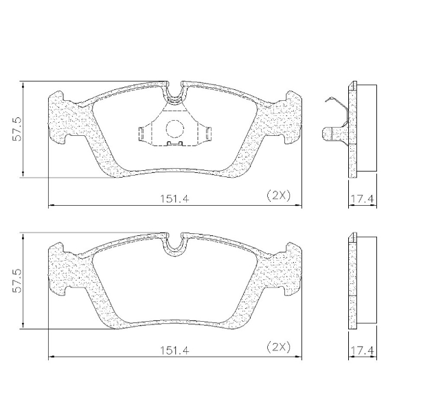 PASTILLA DE FRENO DEL BMW 316/318/320/323/325D/328/Z3 90/....
