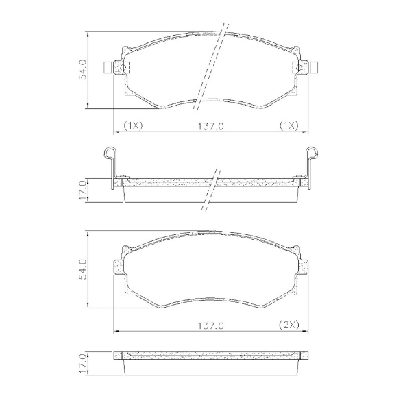PASTILLA DE FRENO DEL DAEWO ESPERO/HONDA ACCORD/CIVIC/HYUNDAI ELANTRA