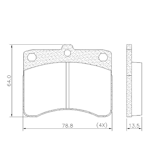 PASTILLA DE FRENO DEL ASIA TOWNER (FURGON CHICO) 90/94