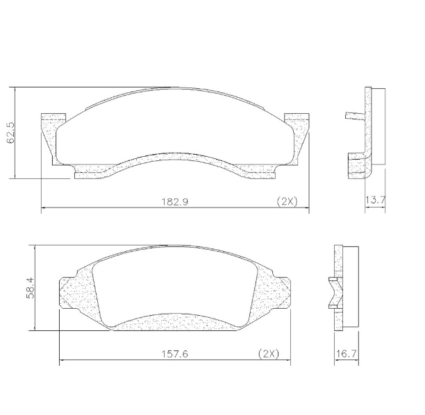 PASTILLA DE FRENO DEL PICK UP FORD F-100/F-150 - 82/91