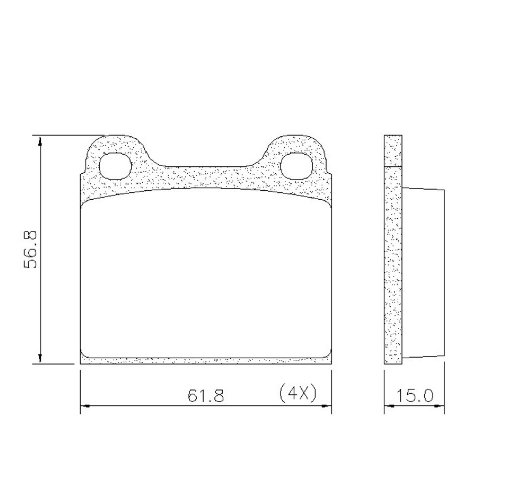 PASTILLA DE FRENO DEL VW GOL (1.3)/SENDA 81/93