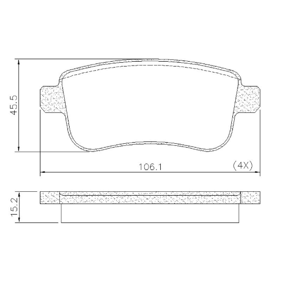 PASTILLA DE FRENO TRAS RENAULT FLUENCE/GRAND SCENIC