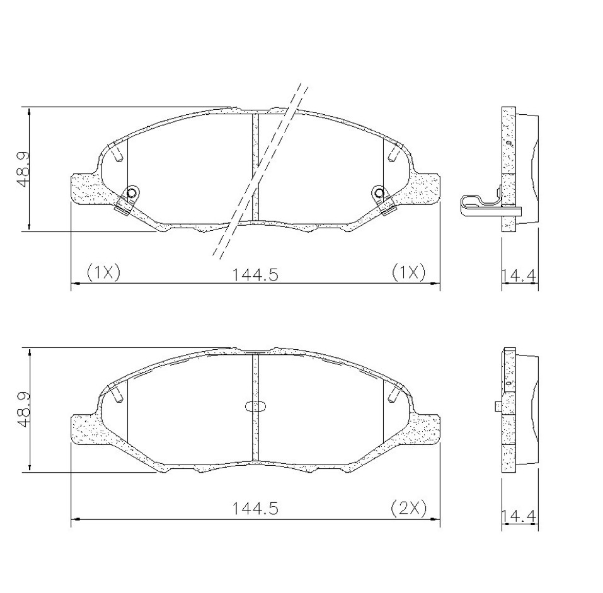 PASTILLA DE FRENO DEL NISSAN TIIDA 07/... VERSA 10/... NOTE 13/...