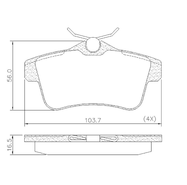 PASTILLA DE FRENO TRAS CITROEN C4 (1.6-16V-HDI)/PEUGEOT 308/3008/5008  - VW SCIROCO 1.4 2.0 13/...