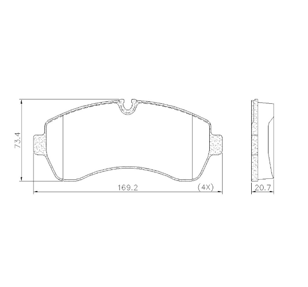 PASTILLA DE FRENO DEL MERCEDES BENZ SPRINTER 515 CDI/516 CDI