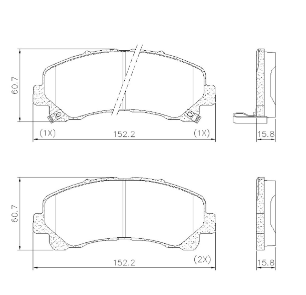 PASTILLA DE FRENO DEL CHEVROLET S-10  LS/LTZ 12/... (2.8)