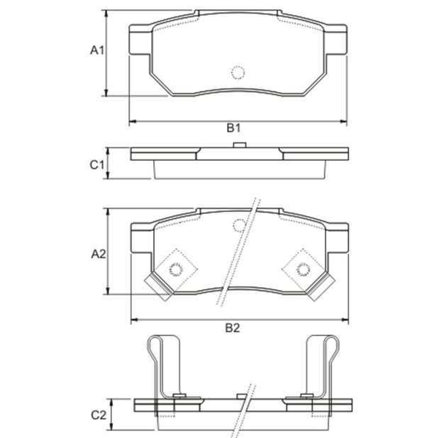 PASTILLA DE FRENO TRAS ROVER SERIE 400/414/416/418 93/98 (FRAS-LE)