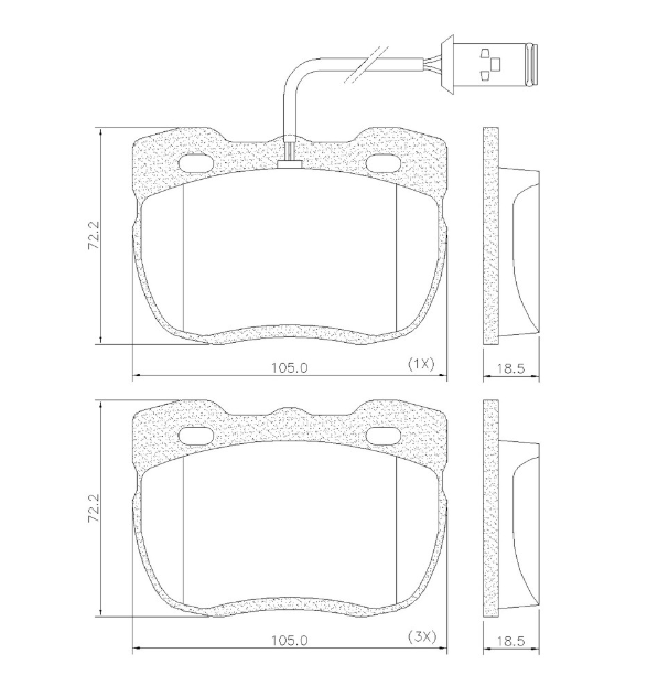 PASTILLA DE FRENO DEL ROVER LAND DISCOVERY DEFENDER