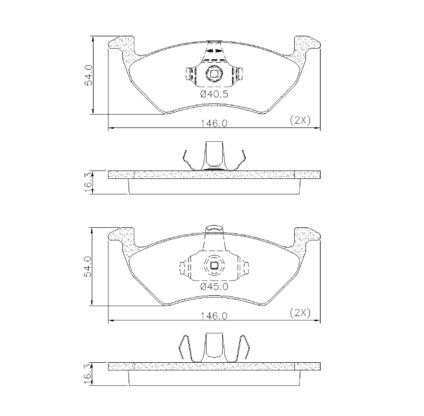PASTILLA DE FRENO DEL VOLKSWAGEN UP