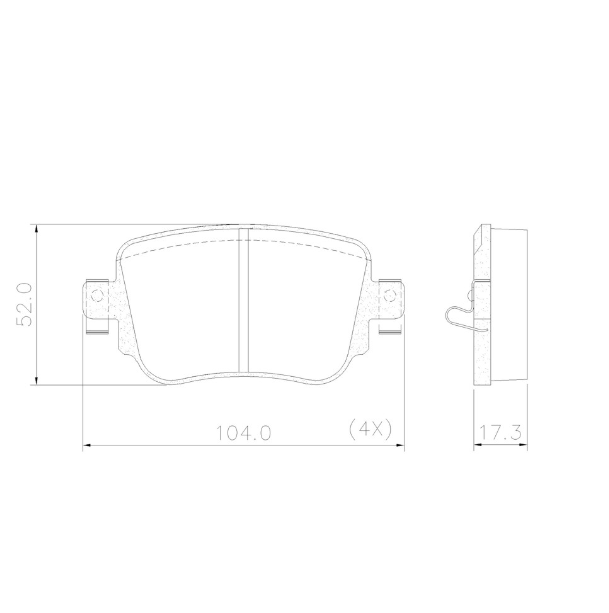 PASTILLA DE FRENO TRAS VW GOLF VII (1.4 TSI)