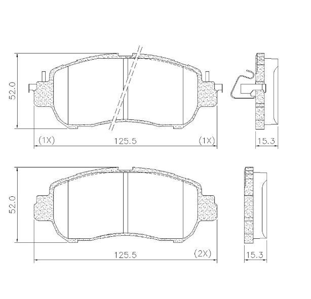 PASTILLA DE FRENO DEL NISSAN KICKS 17/... VERSA 21/...  (1.6)