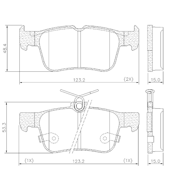 PASTILLA DE FRENO TRAS FORD MONDEO 13/...