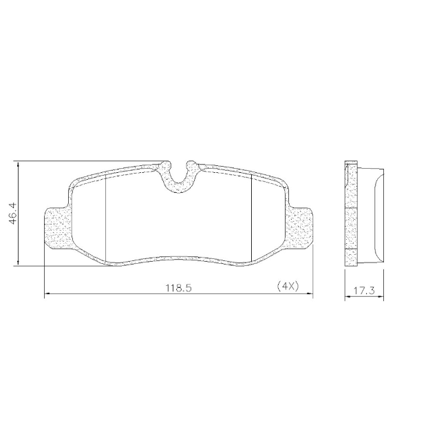 PASTILLA DE FRENO TRAS MERCEDEZ BENZ VITO 15/...