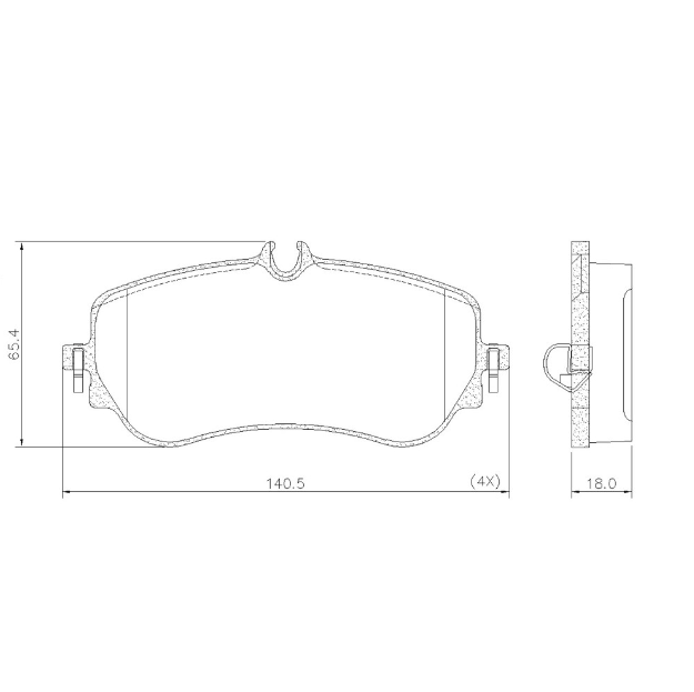PASTILLA DE FRENO TRASERA VOLKSWAGEN AMAROK V6  2017/...