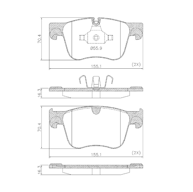 PASTILLA DE FRENO DEL CITROËN C4 PICASSO II/GRAND PICASSO II 16/... PEUGEOT 3008 - (1.6-THP-165cv-AT)