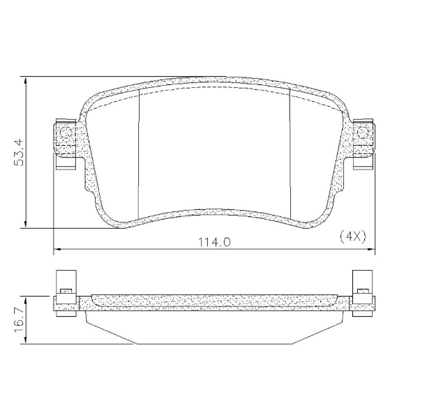 PASTILLA DE FRENO TRAS. - CITROEN JUMPY III  - PEUGEOT EXPERT III  - 2016/...