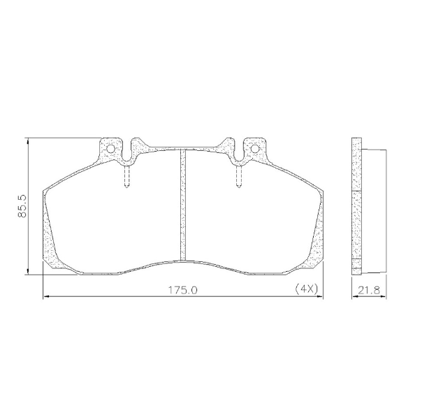 PASTILLA DE FRENO DEL MERCEDES BENZ 710/712/814/914//709/809/812/712