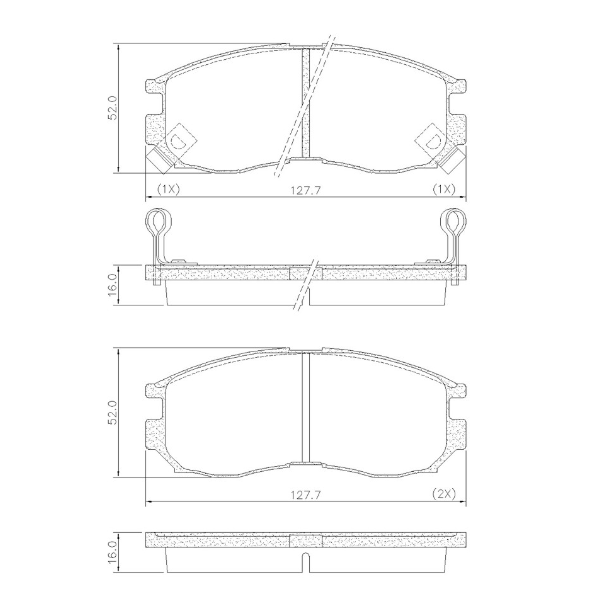 PASTILLAS DE FRENO DELANTERAS MITSUBISHI SPACE WAGON 92/92 GALANT ECLIPCE - DSFK C-31