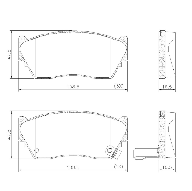 PASTILLA DE FRENO DEL NISSAN SENTRA 91/96 (1.6)