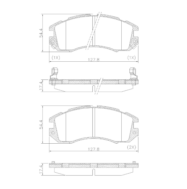 PASTILLA DE FRENO DEL SUBARU LEGACY 90/94 /IMPREZA 93/...
