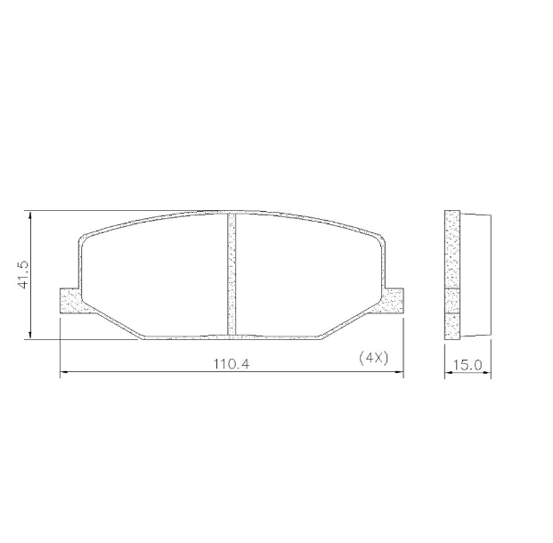 PASTILLA DE FRENO DEL SUZUKI MARUTI/SAMURAI