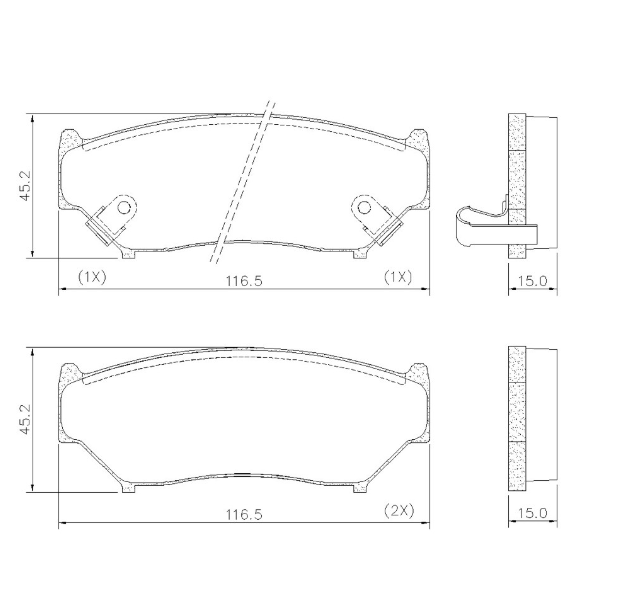 PASTILLA DE FRENO DEL SUZUKI VITARA 90/94 (4 PUERTAS)(ULTRAPAD)