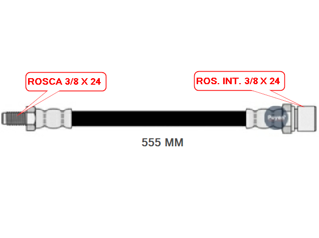 FLEXIBLE DE FRENO DELANTERO  RASTROJERO INDENOR  P-68.