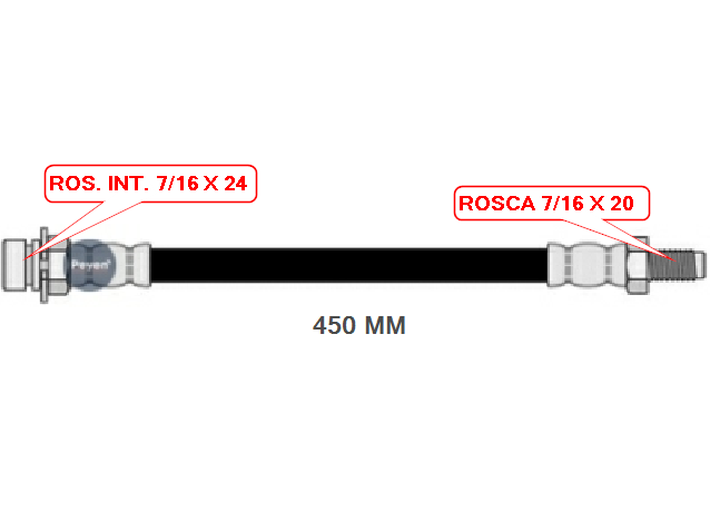 FLEXIBLE DE FRENO TRASERO FORD  F- 250 - 350 - 500 - 600