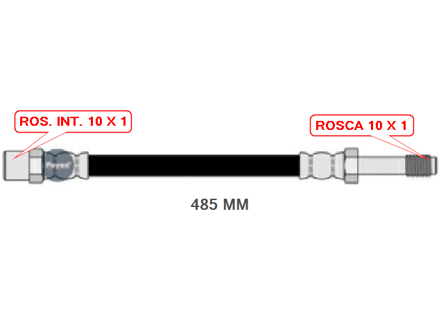 FLEXIBLE DE FRENO DELANTERO MERCEDES BENZ SPRINTER 415 - 515 / VOLKSWAGEN CADDY TRASERO (PEYEN 5031)