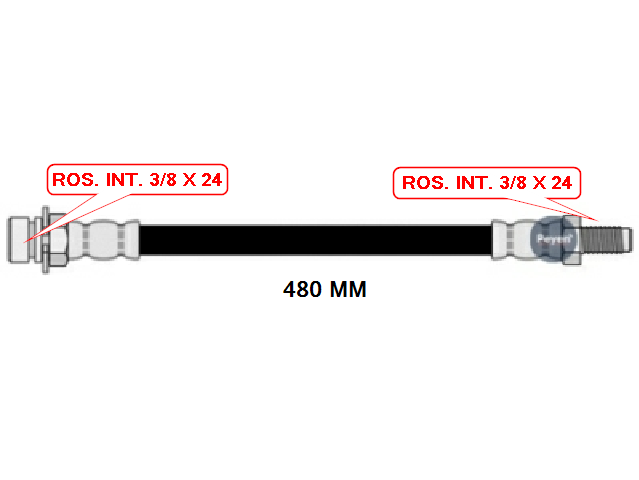 FLEXIBLE DE FRENO FORD  F-100 96/  TRASERO- IKA - GLADIATOR DEL/TRAS