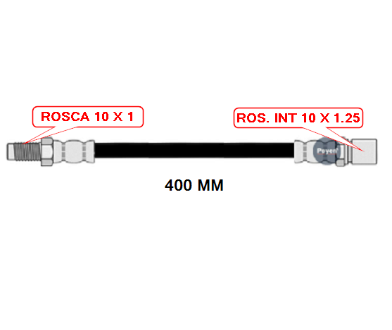 FLEXIBLE DE FRENO DELANTERO  FIAT 128 - 147 - SPAZIO (PEYEN 362971)