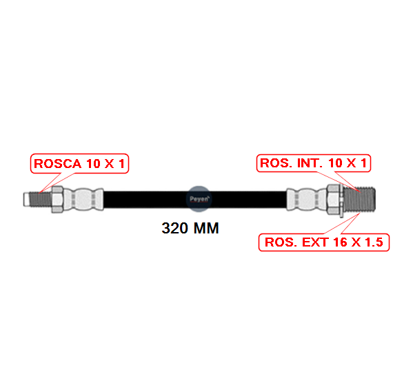 FLEXIBLE DE FRENO TRASERO IVECO DAILY (PEYEN 2024)