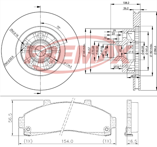 KIT  DISCO + PASTILLA DE FRENO - FORD EXPLORER / RANGER    ( BD 7923 (X1)