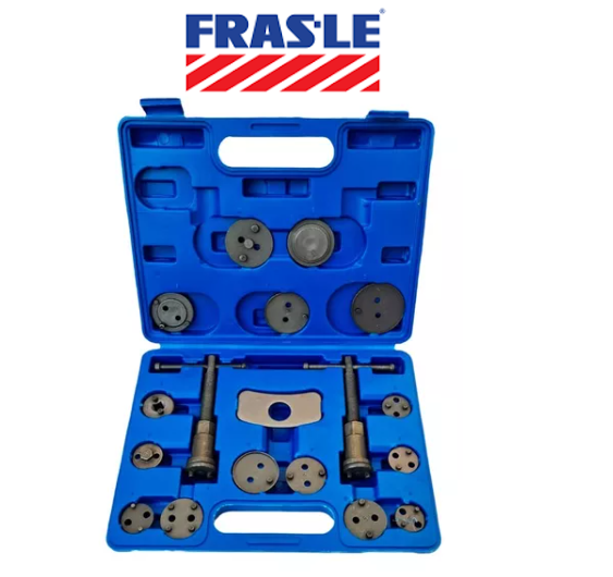 KIT HERRAMIENTAS PARA RETRAER PISTONES TRASEROS DE CALIPER ROSCA DER. E IZQ. (KIT 18 PIEZAS)