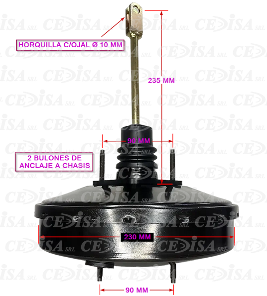 SERVO DE FRENO CHEVROLET ASTRA  GL(99/01 ) - ASTRA (02/11)  230MM  S/ABS