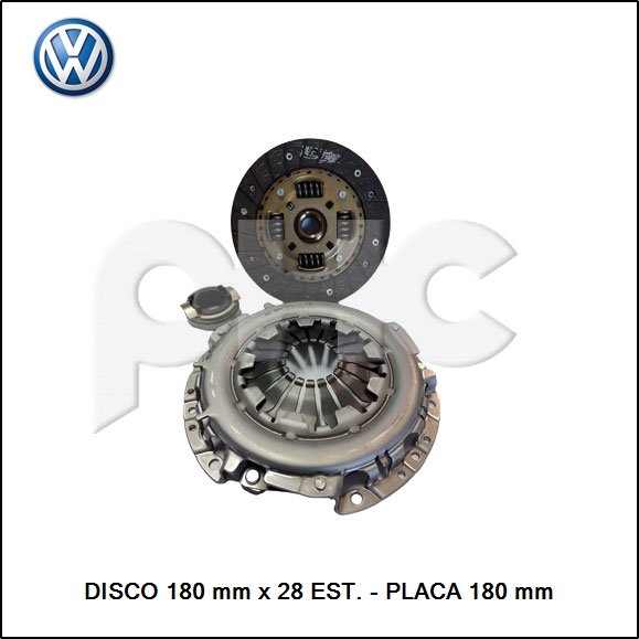 KIT DE EMBRAGUE VW GOL/ GOL COUNTRY 1.0 MI 98/03 - Ø 180 - 28 ESTRIAS