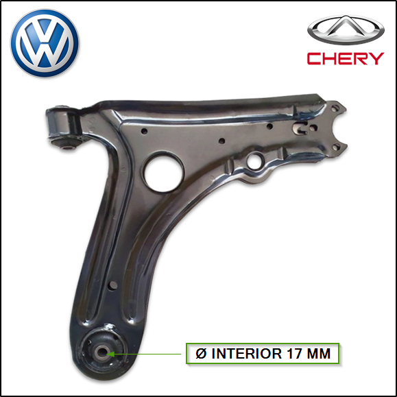 PARRILLA DE SUSPENSION DER/IZQ VOLKSWAGEN POLO/CADDY (C/BUJE-17MM) - CHERY FULWIN 13/...