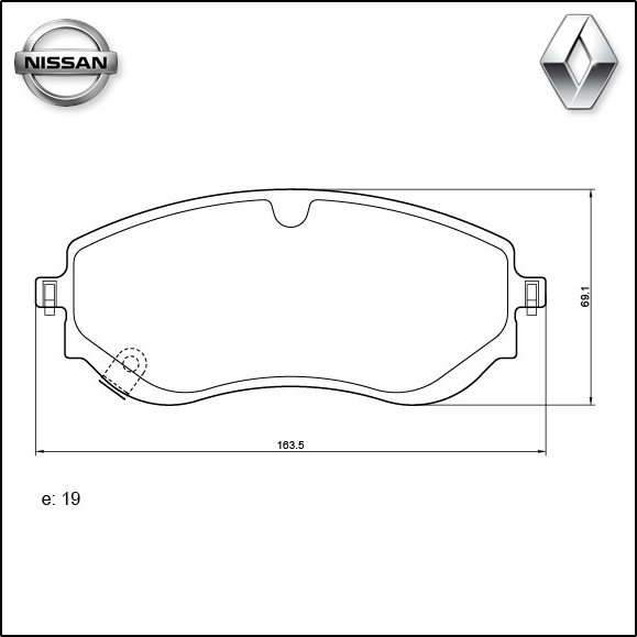 PASTILLA DE FRENO DELANTERA NISSAN FRONTIER 21/... RENAULT ALASKAN 21/...