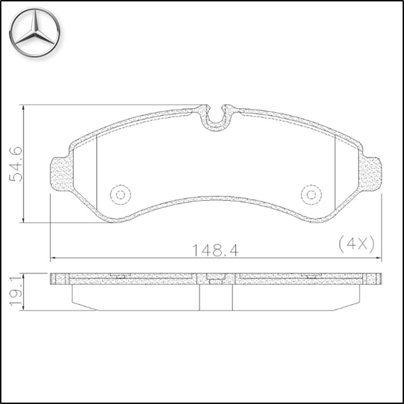 PASTILLA DE FRENO MB SPRINTER 416 '20 (TRASERA)