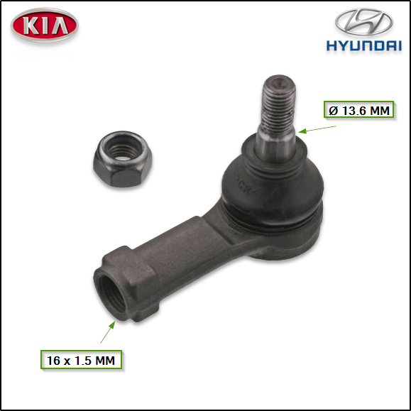 EXTREMO DE DIRECCION HYUNDAI H100 04/... KIA K2500 04/...