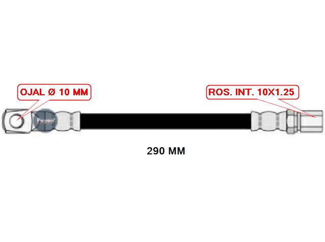 FLEXIBLE DE FRENO DALANTERO - TRASERO .FIAT 128 1971/1979 - SPACIO (PEYEN 230724)