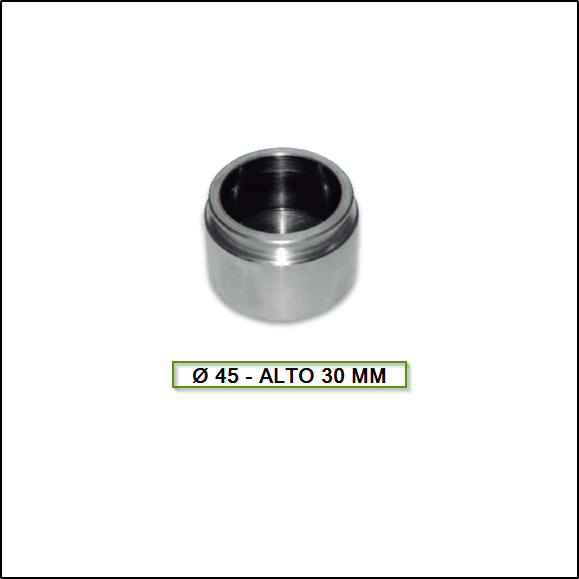 PISTON DE CALIPER DEL. TOYOTA HILUX SW4 05/... - LAND CRUISER/ PRADO 90/... (TRASERO) - Ø 45 ALTO 30 MM