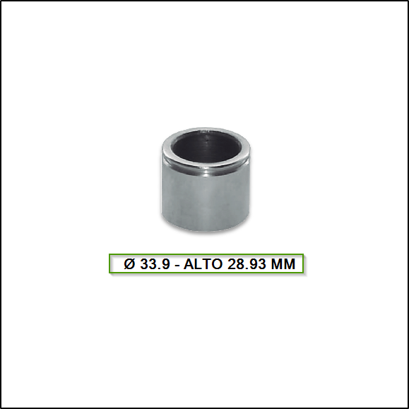 PISTON DE FRENO PEUGEOT 404/504 - FIAR 1500/1600/125/MULTICARGA - Ø 33.90  ALTO 28.93 MM - BENDIX