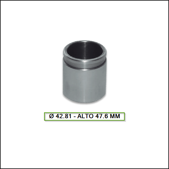 PISTON DE FRENO DEL. NISSAN PATHFINDER/FRONTIER/PATROL - HYUNDAI SANTA FE - MAZDA MPV - SUBARU IMPREZA OUTBACK 02/... - Ø 42.81 ALTO 47.60 MM