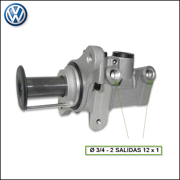 BOMBA DE FRENO - VOLKSWAGEN GOL TREND - SURAN - SAVEIRO - VOYAGE 19,05 - 2 SALIDA 12X1