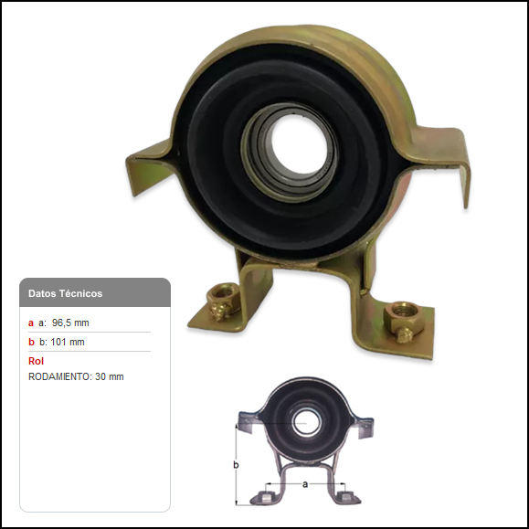 CENTRO DE CARDAN IZUZU LUV 4X4 ROD. Ø 30 MM