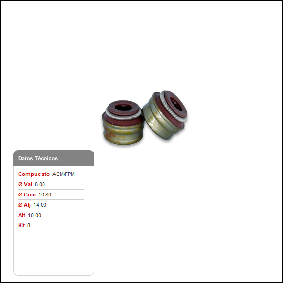 RETEN DE VALVULA VW GACEL-CARAT-GOL-POINTER-SENDA - SEAT IBIZA-CORDOBA-TOLEDO-INCA