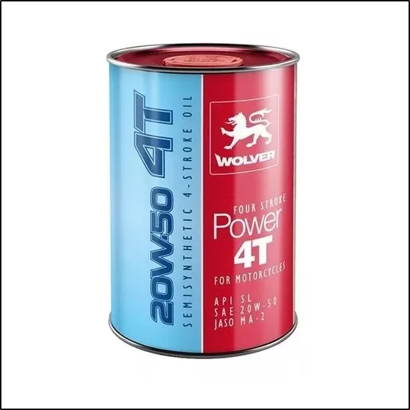 ACEITE WOLVER FOUR STROKE POWER 4T SAE 20W50 SEMI SINTETICO x 1LITRO (CAJA X12)